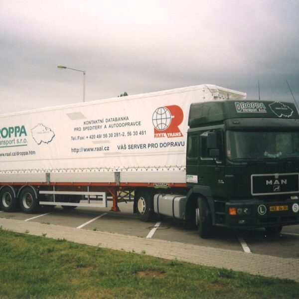 Naša reklama na kamióne firmy Droppa (cca 1998)