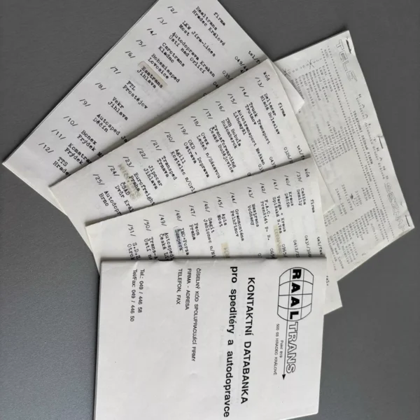 Jedny z prvých zoznamov firiem